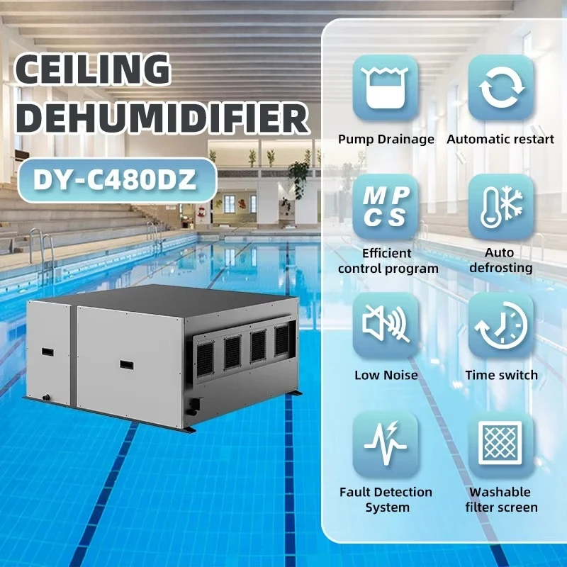 Deye DY-C480DZ 480L/D Commercial Industrial Ceiling Dehumidifier for Grow Room