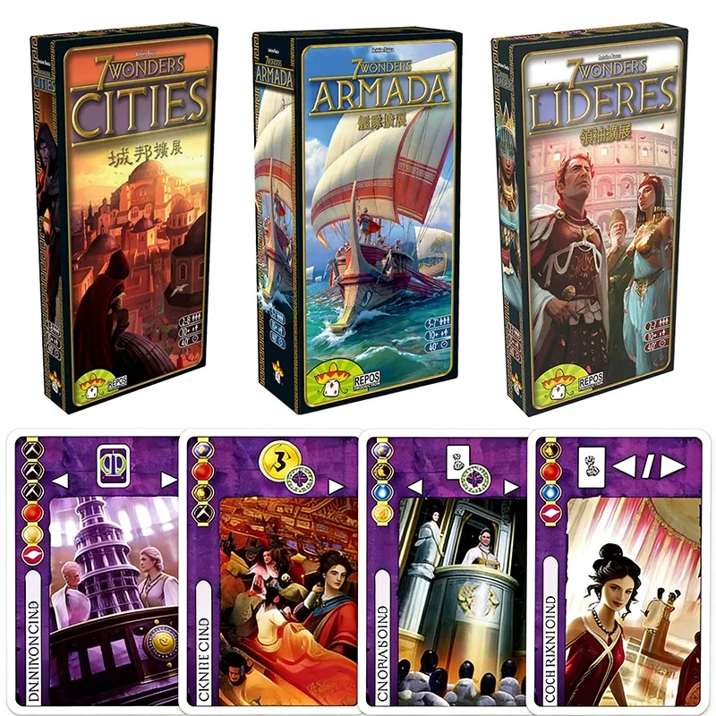 

Genuine Asmodee 7 Wonders 1st Edition Chinese Version Strategy Logic Reasoning Card Board Game Party Kids Holiday Gifts