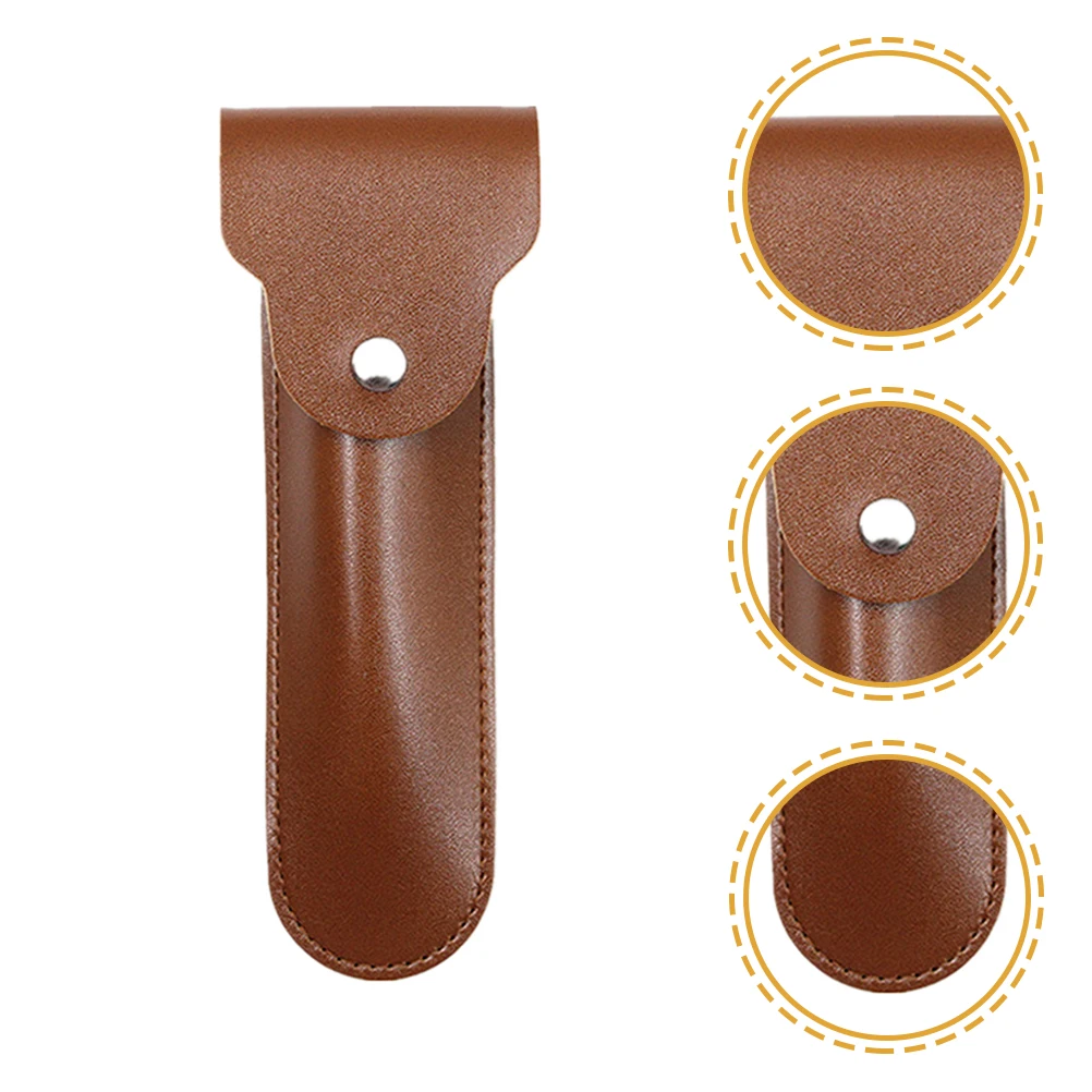Razor Case Compact Lightweight Travel Shaver Protector PU Material Anti Pressure Scratch Resistant Manual Razor Fit Storage