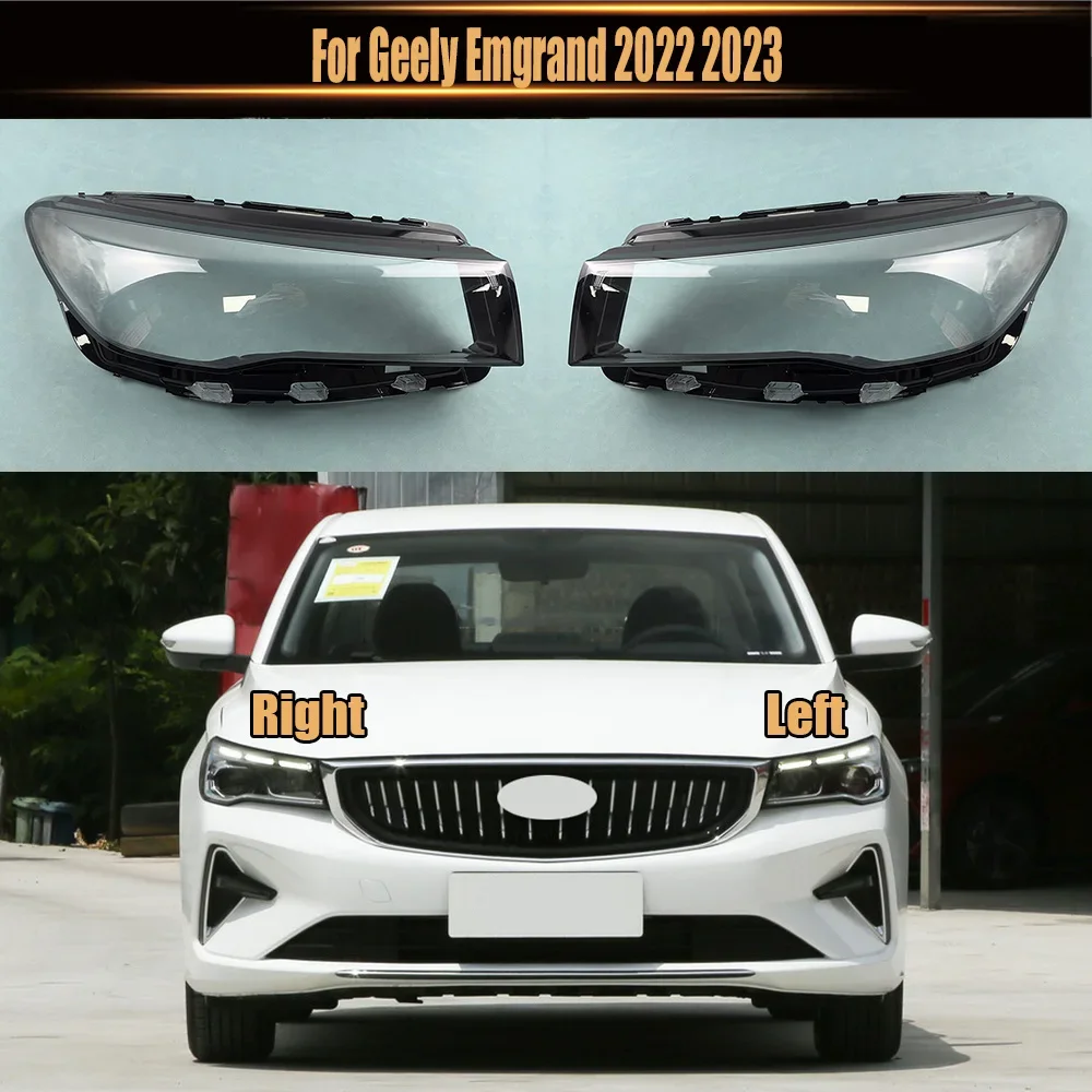 

For Geely Emgrand 2022 2023 Car Front Headlight Cover Lens Glass Headlamps Transparent Lampshad Lamp Shell Masks