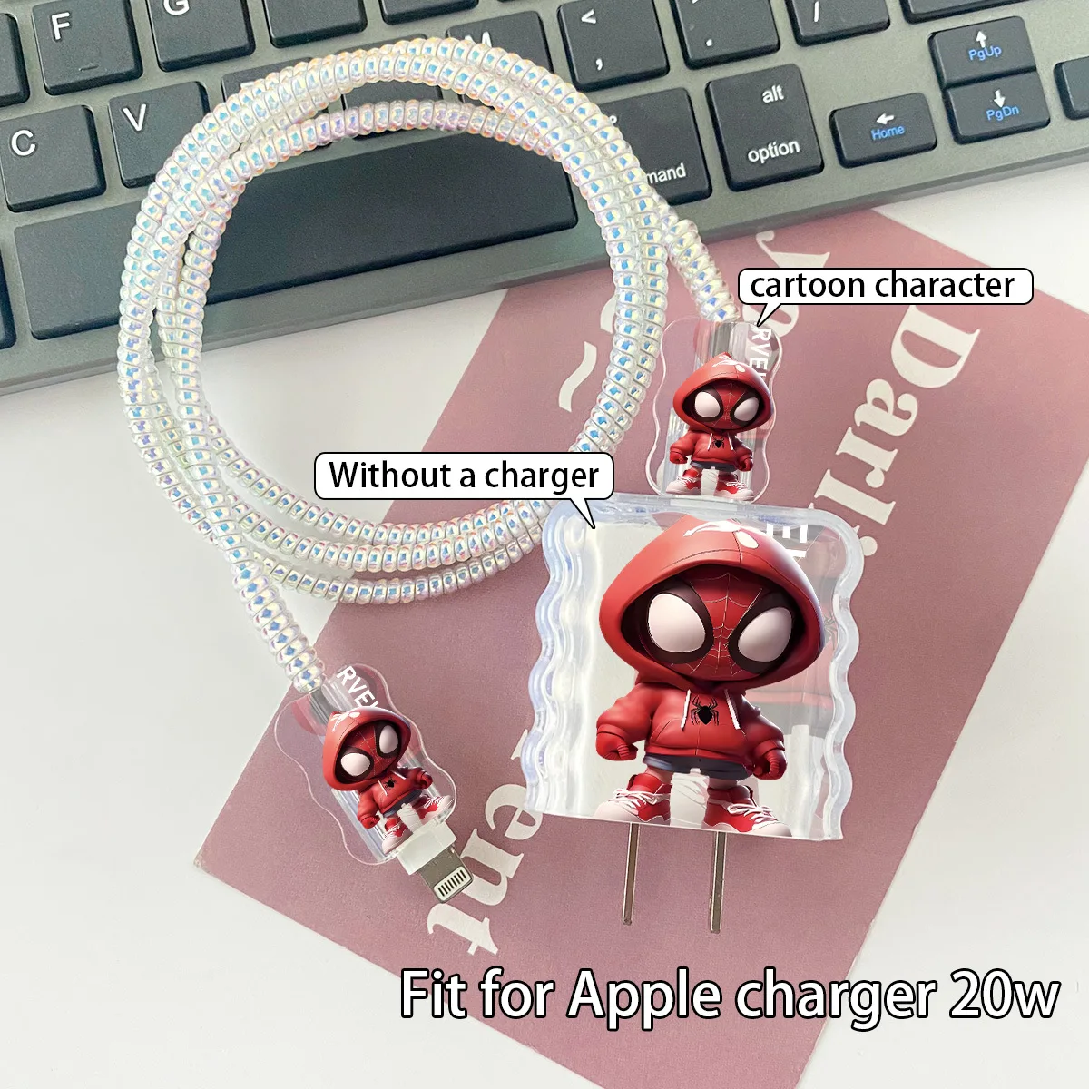 Cartoon Spider Man Charger Protective Case for iPhone 16 15