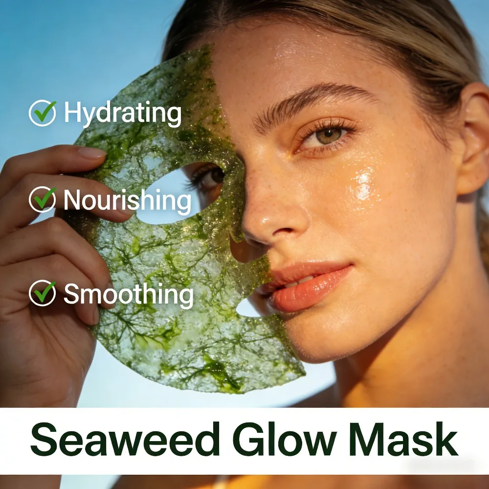 Natural Thailand Algae 820g Facial Seaweed Mask SPA Beauty Salon Anti Aging Products Particles Whitening Hydrating Seed Mask