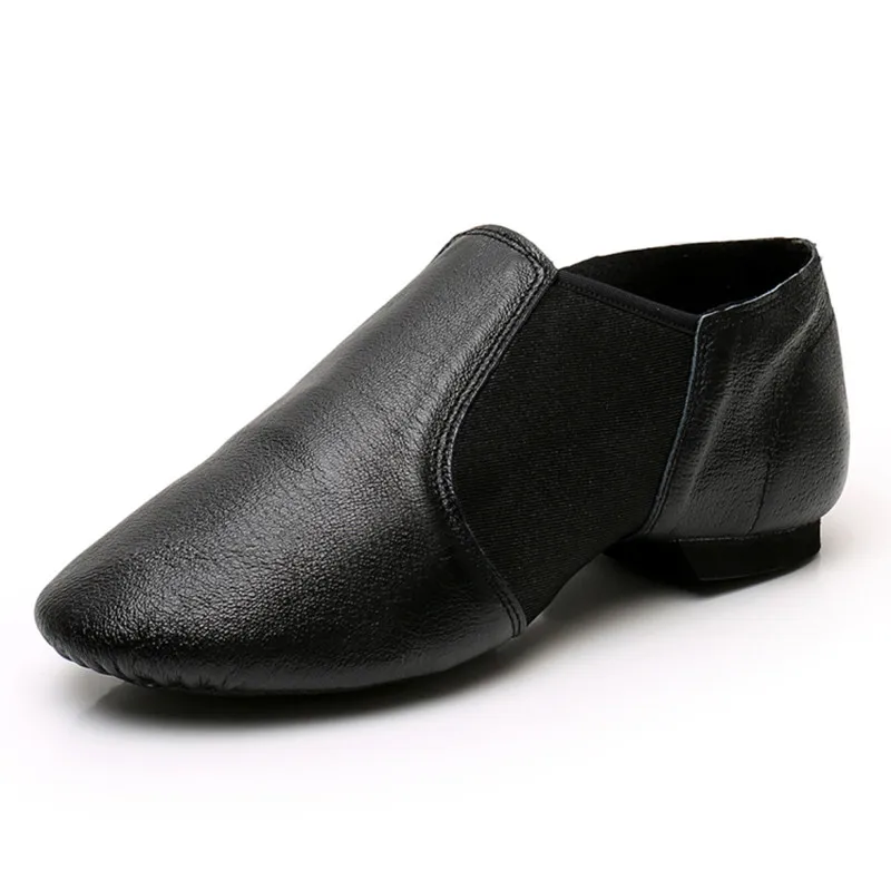 Zapatos de baile de Jazz de cuero genuino para hombres y mujeres, zapatos de baile de Salsa Neo Arch, sin cordones, Ballet Belly