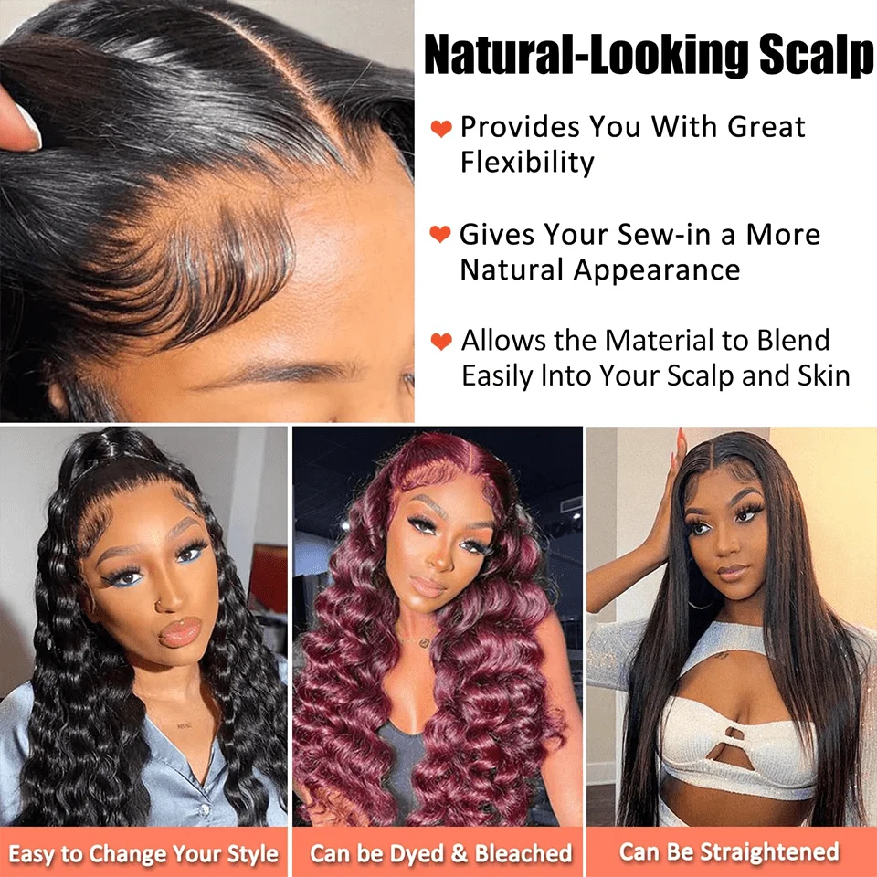 42 Inch 250 Density Deep Wave Human Hair Wigs Curly Brazilian Lace Front Wigs Pre Plucked Natural Black 13X6 Hd Lace Frontal Wig image 4