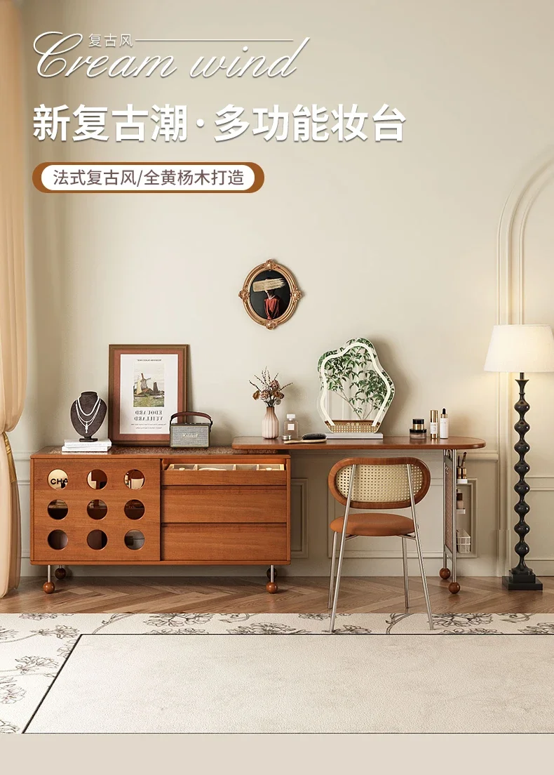 

Retractable dresser bedroom bedside makeup table