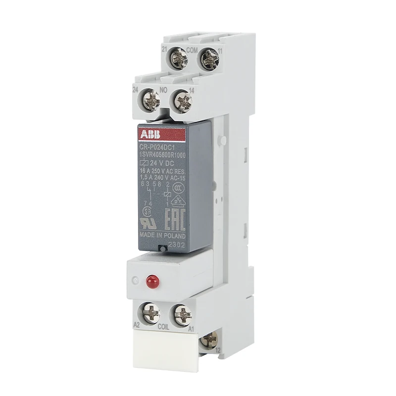 10PCS ABB Intermediate Relay CR-P024DC1 CR-P024DC2 CR-P230AC1 CR-P230AC2 Small DC24 DC 12V AC CR-PSS Base