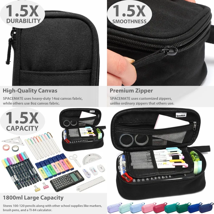 

SPACEMATE пенал, сумка-коробка, школьные принадлежности для девочек и мальчиков, милые консервативные вещи, большой вместительный эстетический органайзер для ручек для