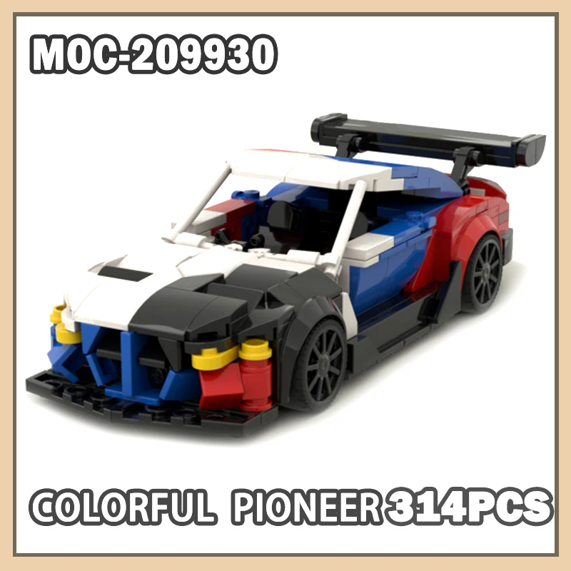 

MOC-209930 Speed Champions Colorful Pioneer Creative Sports Car Cool Building Block Design Model Beginner Kids DIY Gifts 314PCS