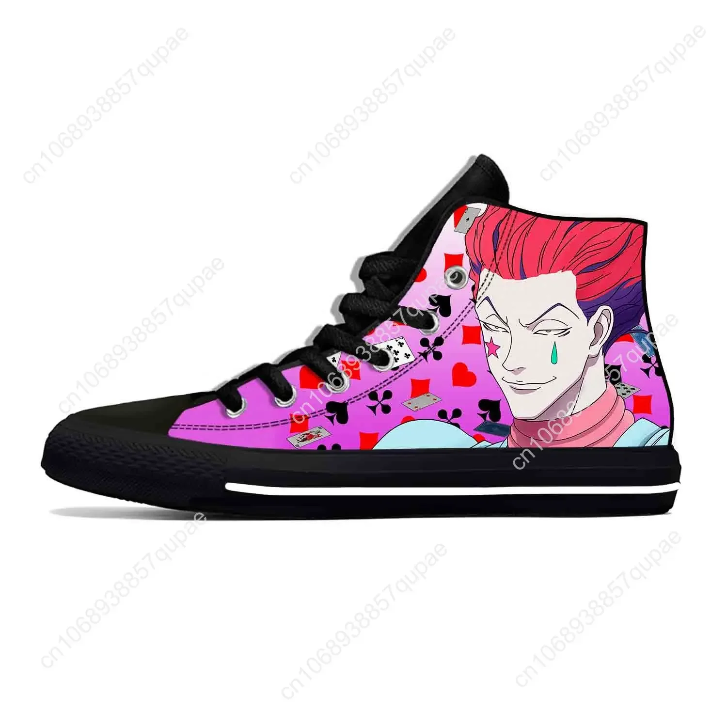 Japanese Anime Manga Hunter X Hunter Hisoka Morow Casual Cloth Shoes High Top Lightweight Breathable 3D Print Men Women Sneakers - view 5