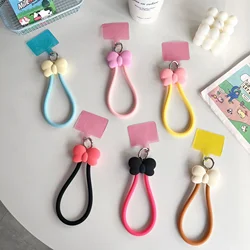 Cute Cartoon Style Bow Tie Phone Strap Lanyard Anti-Dropout Phone Charm Lanyard Backpack Lanyard Girls' Bracelets Keychain