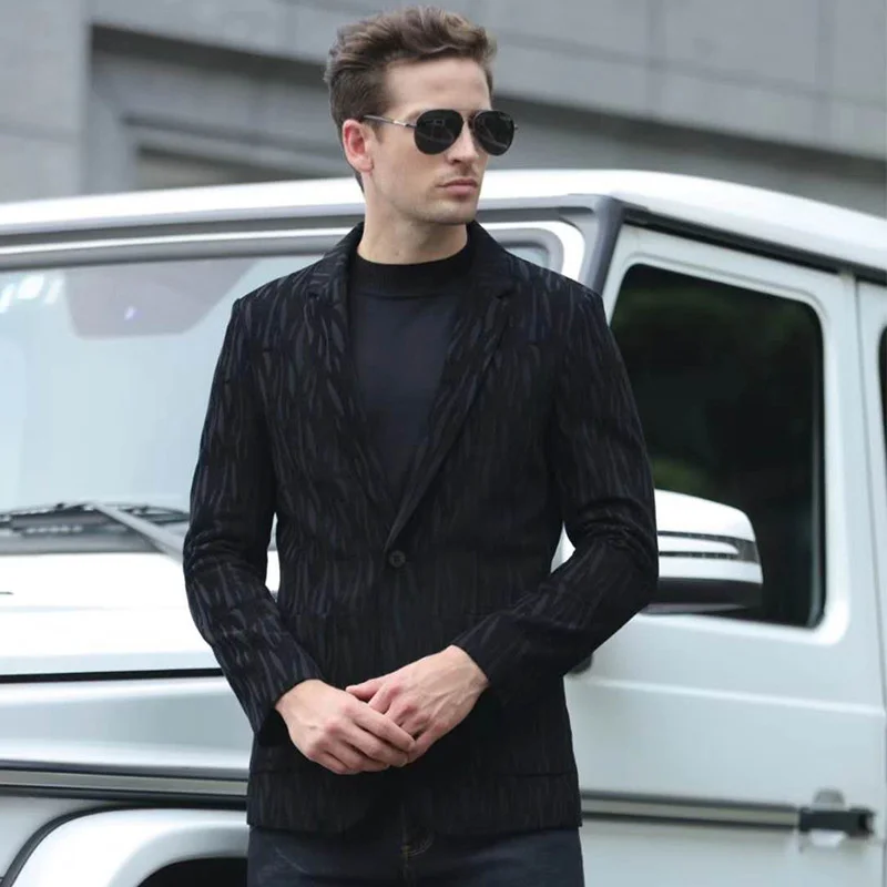 

2024 Tide Brand New Men's Clothing Single Western Youth Business Casual Trend British Style Suit Jacket Men