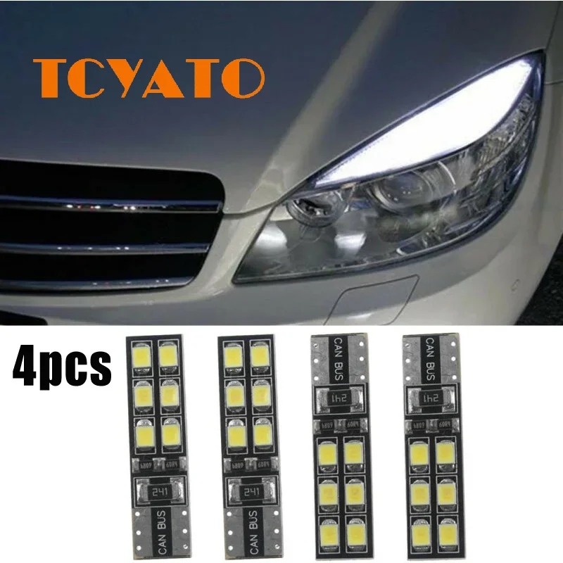 

Светодиодная лампа TCYATO T10-2835-12SMD: суперяркий индикатор, широкий световой луч, подсветка номерного знака, лампа для чтения