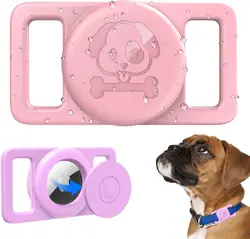 AirTag Cat Collar Holder Air Tag Silicone AirTags Dog Collar Tags ChainA GPS Item Finders Accessories Waterproof Protective Case