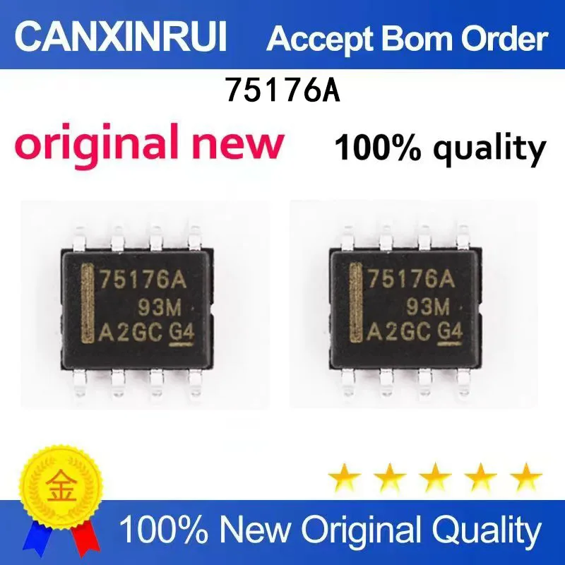 (5-100 Pieces) Original SN75176ADR SN75176AD SN75176 75176A SOP8 transceiver chip