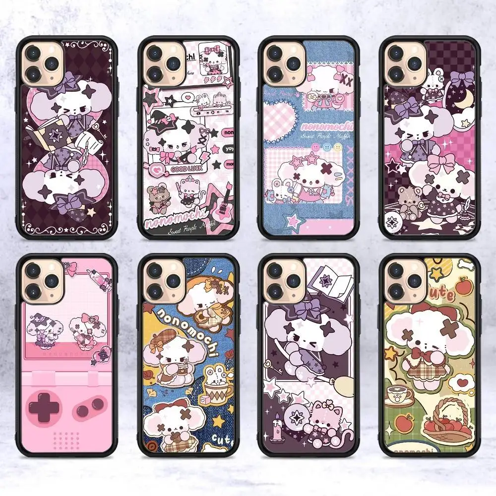 

Popular Cute N-Nonomochi Dog LOGO PC+TPU Phone Case For IPhone 17 16 15 14 13 12 11 Pro Max Plus Kawaii Cartoon Cover