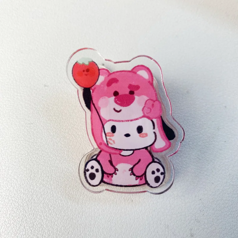 Kawali Sanrio Lotso Alien Pochacco Acrylic Pp Clip Memo Clip Sealing Clip Storage Clip Decoration Cute Kids Toys Gift For Girls