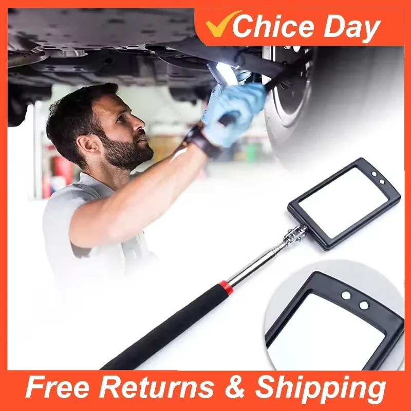 

LED Inspection Mirror with Light Telescoping 360 Rotation Mirrors Mechanic Tools Inspection Telescopic Handle Repairing Amagi