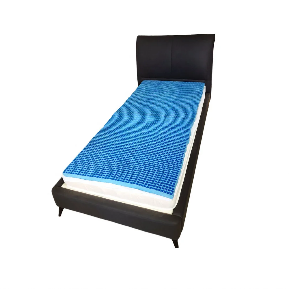 Twin Size Summer Cooling Breathable TPE Gel Grid Mattress Topper With Massage Feature Folding Mat Design