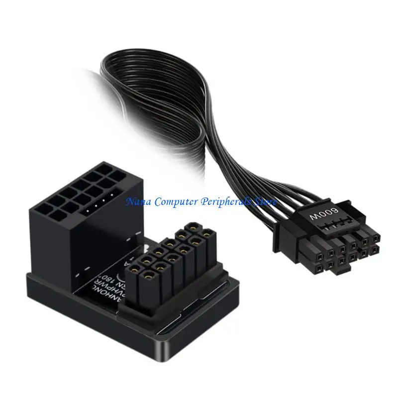 F68C GPU PCIe5.0 16Pin to 16P U Turn 180Degree Connector Power Adapter Male to Female
