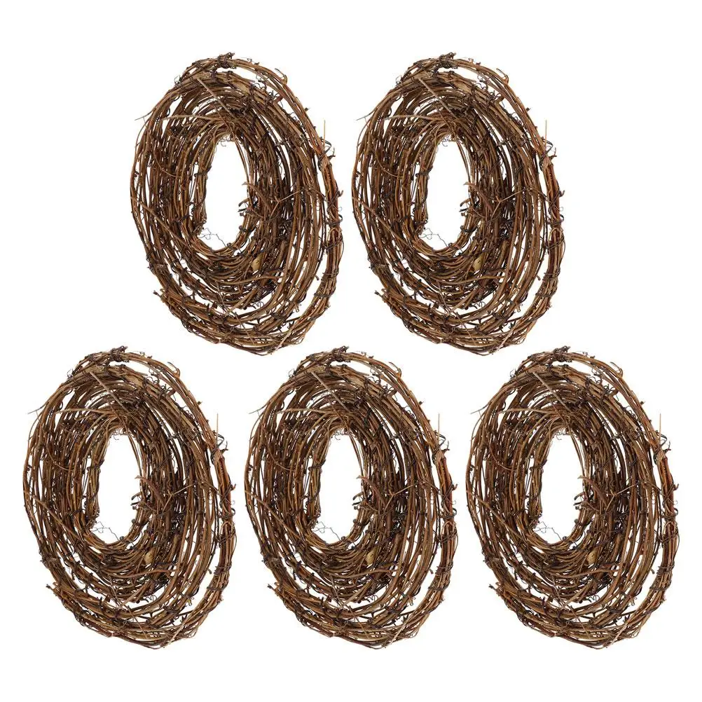 

5 Pcs Grapevine Wreaths Vine Strips Natural Timber Buckle Decor Garland DIY Wedding Party Hanging Accessories