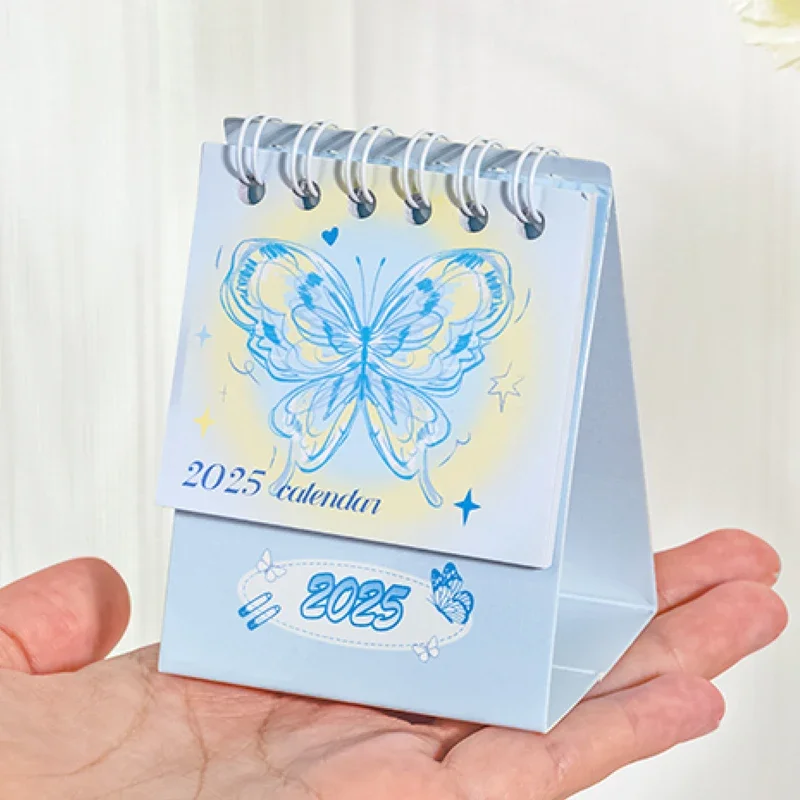 Mr. Paper 6Style 1Pcs/bag Butterfly Mini Desk Calendar for DIY Handbook Desktop Office Decoration Student Note Taking Study