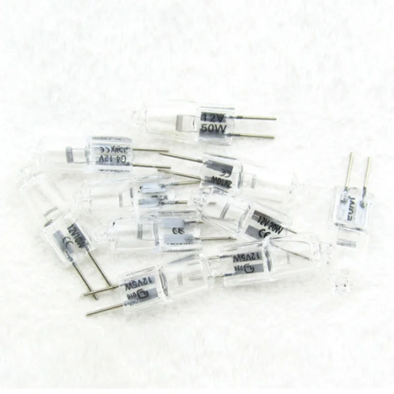 10pcs G4 Halogen-Bulb 12V 5W 10W 20W 35W 50W G4 Halogen Bulbs Light Globe Lot JC Bi-Pin LED Lamp Warm-White Replace LED Lamp