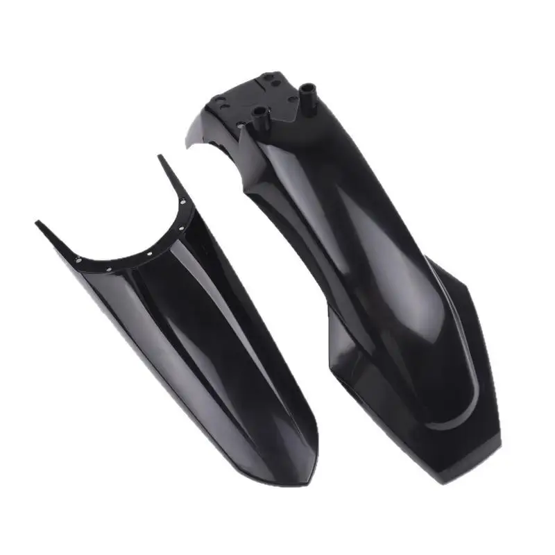 Rust Proof Motorcycle Front Rear Mudguard Carbon Fiber Pattern Plastic Splash Guard for Winter Wet Road Riding