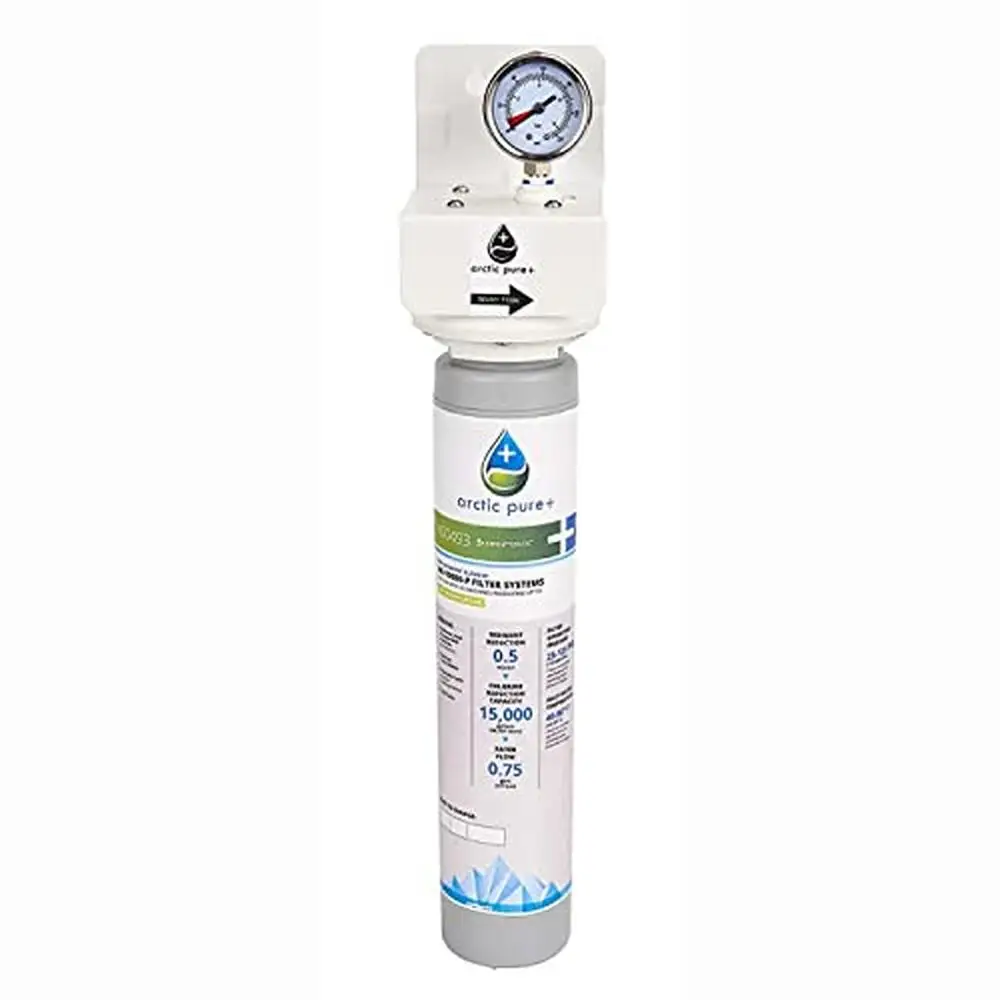 Arctic Pure Plus Ice Machine Water Filtration System 15000 Gallons Cartridge Chlorine Reduction Scale Inhibition Ultra-Fine