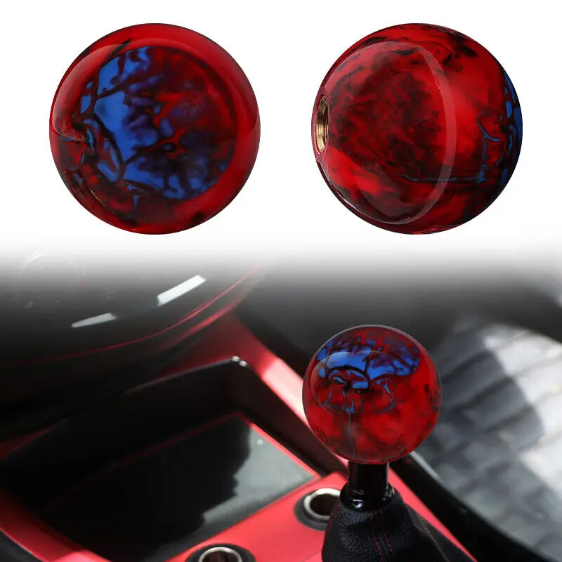 

5 Speed Car Resin Manual Gear Shift Knob Stick MT AT Red Line Gearstick Lever Shifter Knob