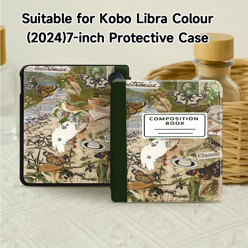 حافظة عالمية لهاتف كوبو كلارا BW/ليبرا كولور آند كيندل بيبر وايت 5، كيندل 10/11/12، إيقاظ تلقائي/نوم، جلد صناعي متين #5