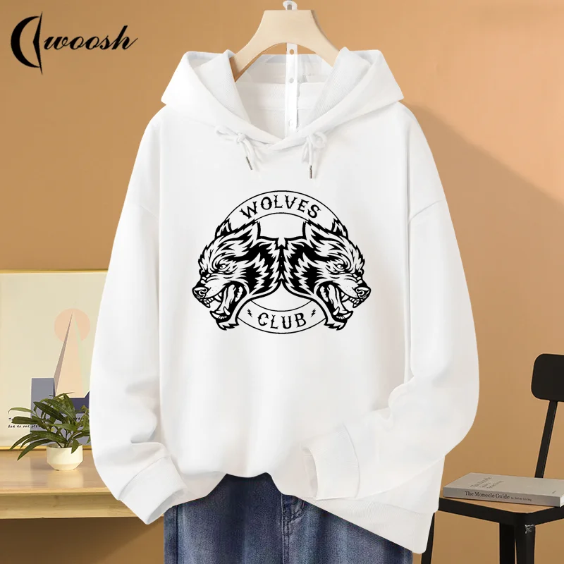 

Limited Luxury Brand Fashion Pullover Wolf Graphic Printed Casual Man Women Clothes Cotton Streetwear Men Hoodies Free Shipping