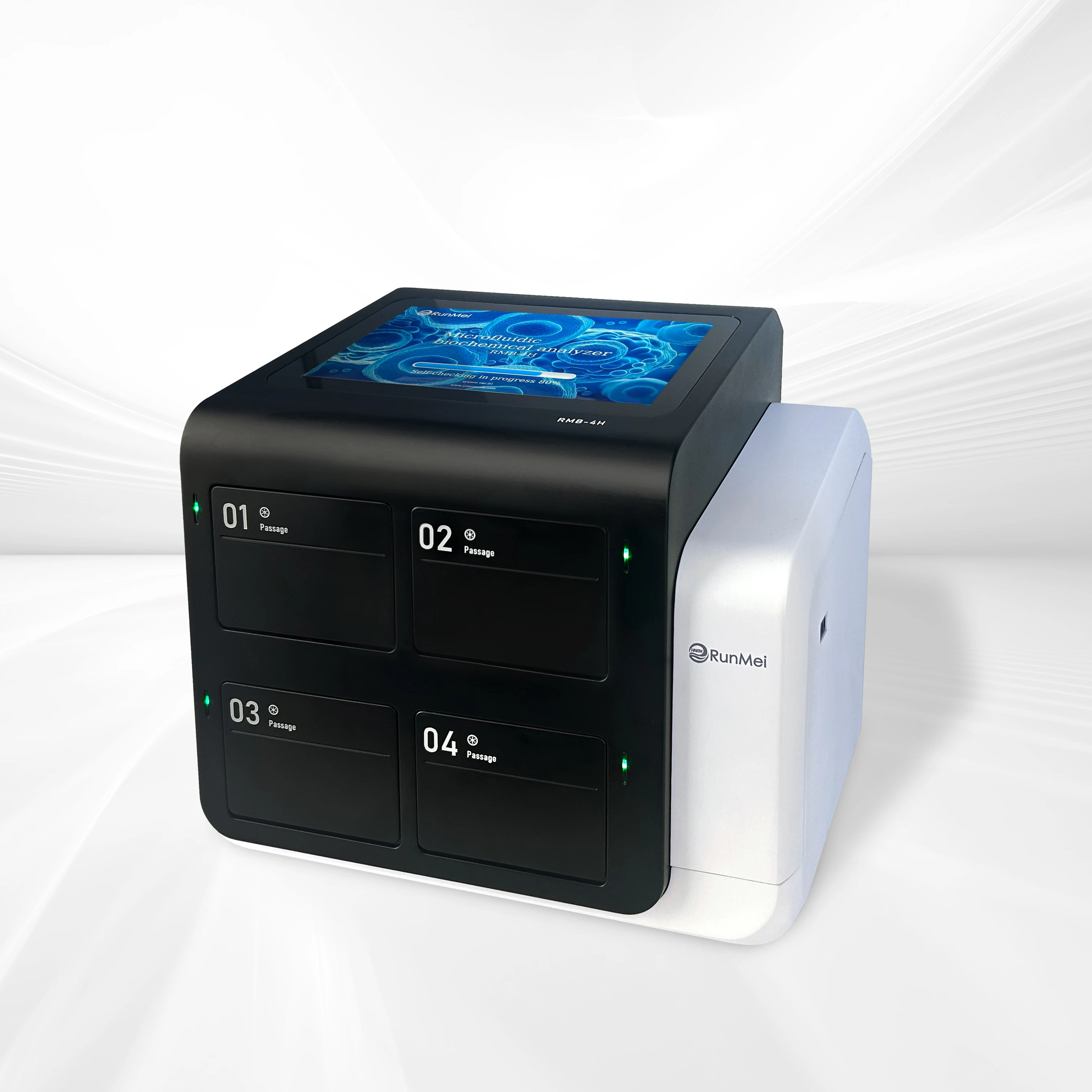 Analisador de bioquímica microfluida totalmente automático: rápido e preciso com 4 canais