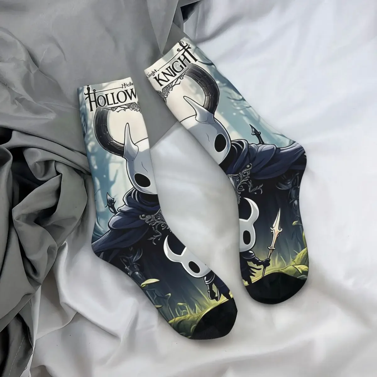 

All Seasons Crew Stockings Hollow Knight Socks Fashion Long Socks for Men Women Valentine's Day Gifts
