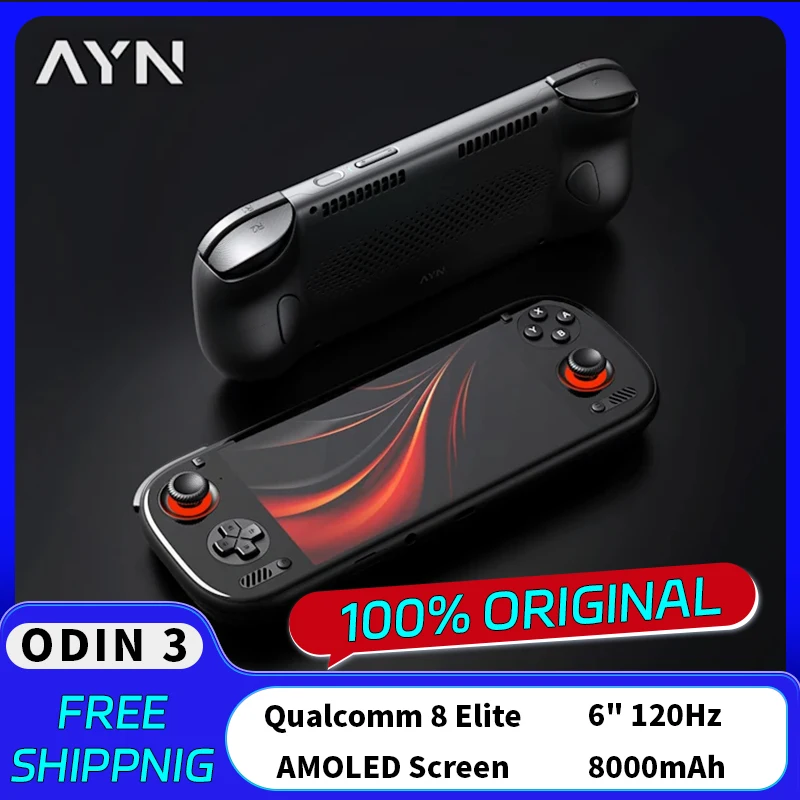 

AYN Odin 3 Game Console 6'' 1080P 120Hz AMOLED Screen Handheld With 8000mAh Hall-Effect Joystick/Trigger Handheld Game Console