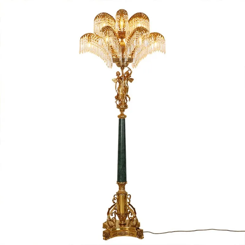 

Внутренний торшер из латуни и хрусталя в форме дерева