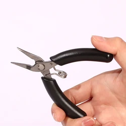 Stainless Steel Handle Anti-skid Jewelry Tool Pliers Handmade Make Sharp Nose Pliers For DIY Jewelry Making Repair Accessories