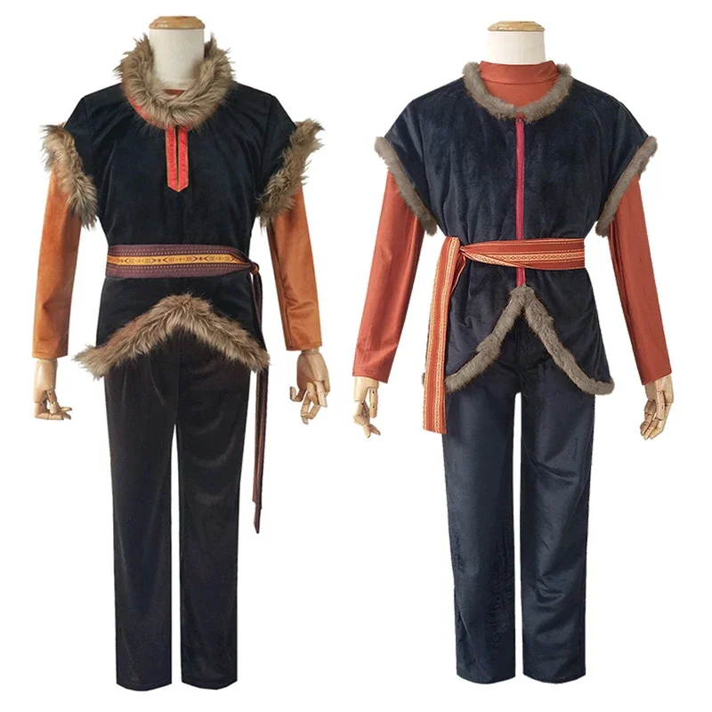 

FC6Kristoff Olaf Cosplay Halloween Movie Costume Adult Men Deluxe Suits Fancy Party Cosplay Carnival Outfit For Tops Pants @FC8！
