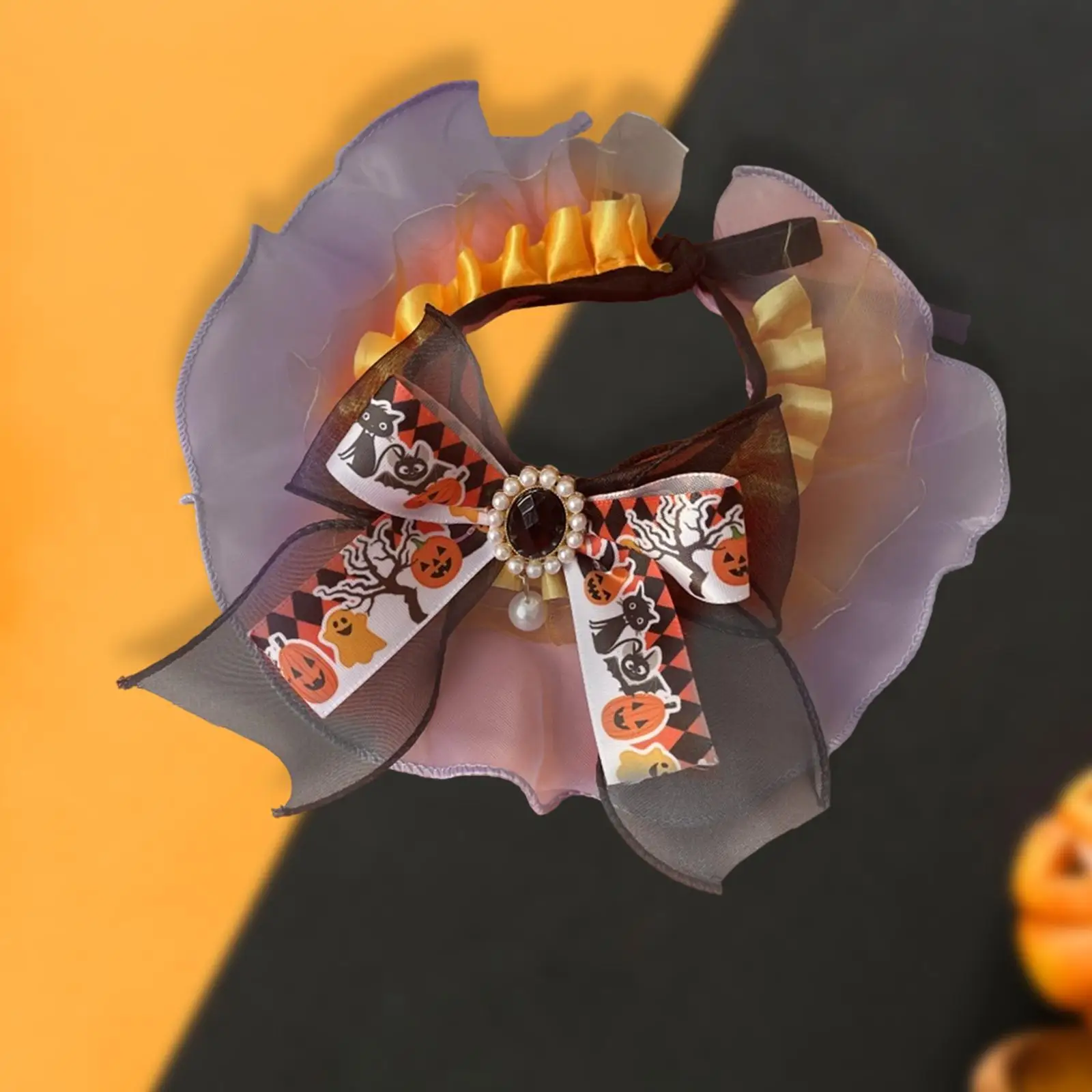 Cat Collar, Lace Collar, Comfortable for Dogs And Cats, Soft, with Cute Bow, Neckwear for Holiday Parties