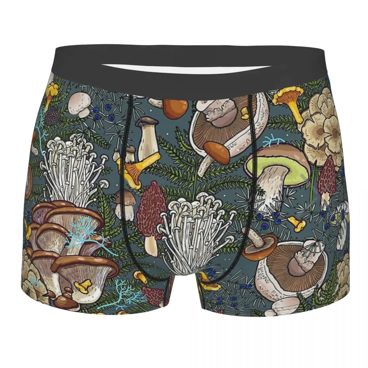 Meme Mushroom Mushrooms Forest Underpants Cotton Panties Men's Underwear Sexy Shorts Boxer Briefs