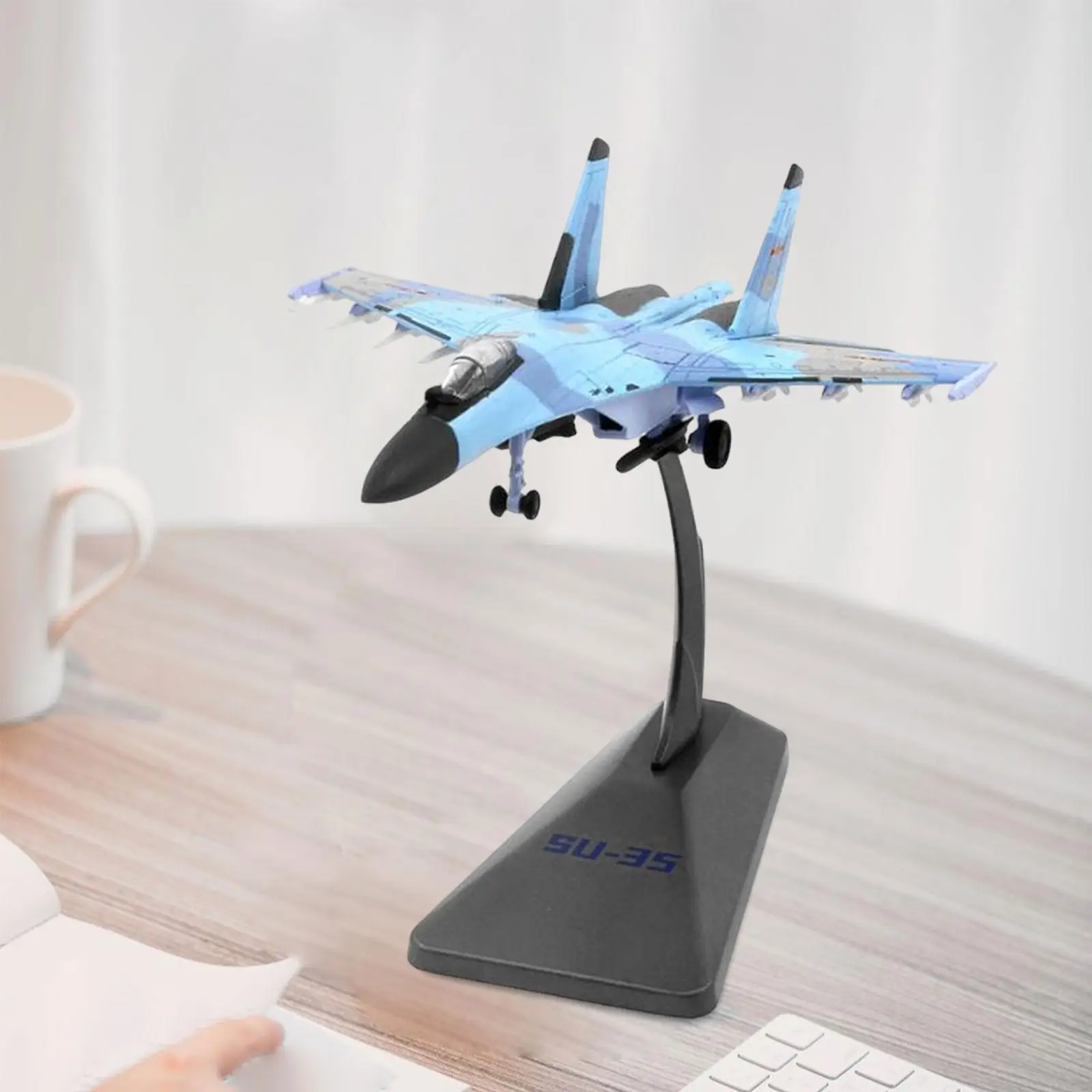 

1/144 Fighter Model with Stand Collectibles,Tabletop Decor,Ornament, Sturdy,Plane Model for Kids Adults Birthday Gift