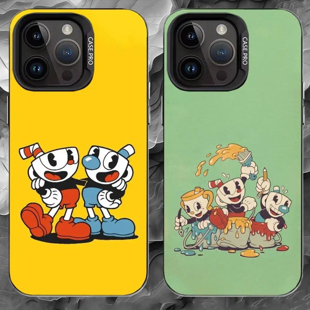 

R-Retro Cartoon Phone Case For iPhone 17 16 15 14 13 12 11 Pro Max Plus Silver Matte Shockproof and scratch-proof