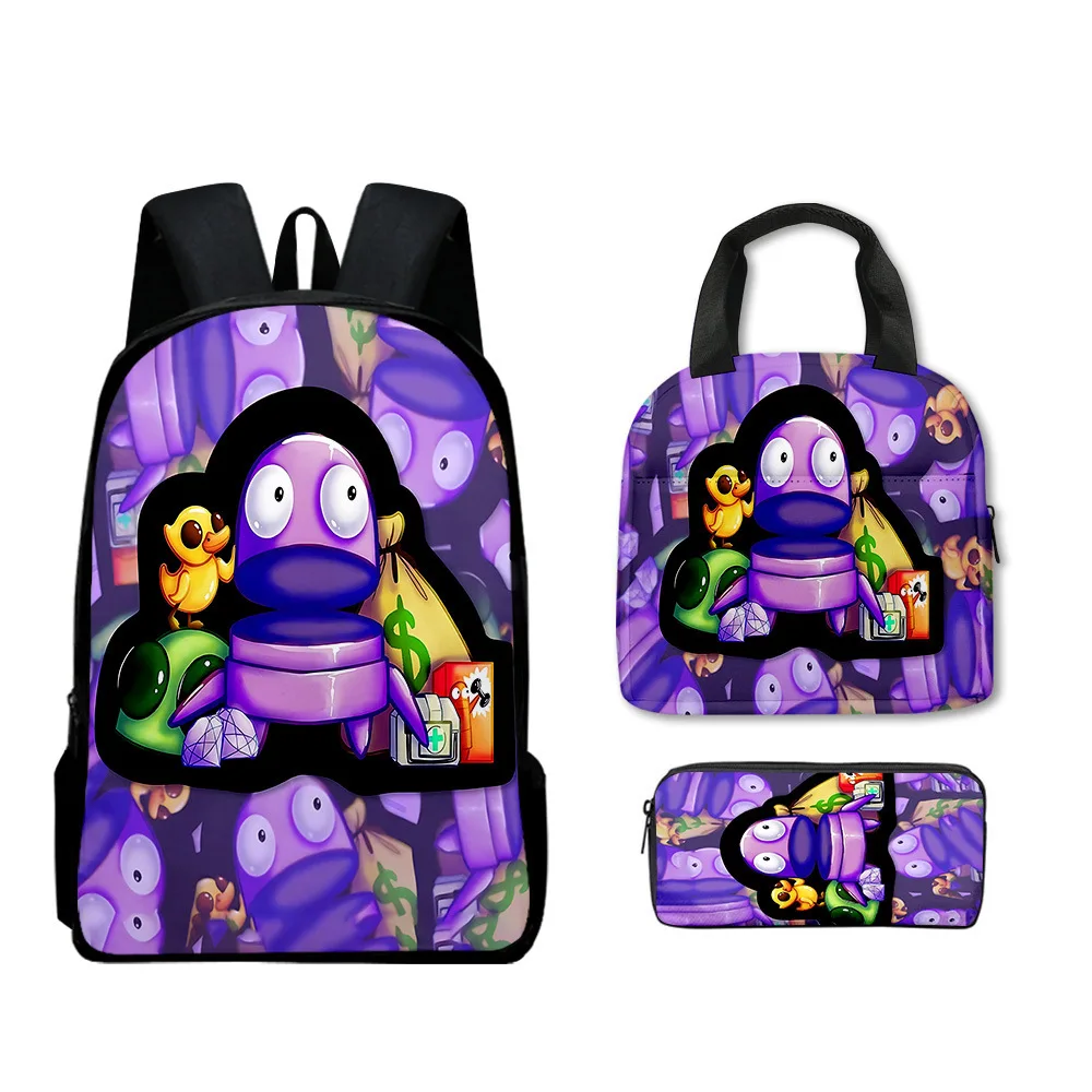 Trendy Popular Funny Novelty R.E.P.O repo 3D Print 3pcs/Set Student School Bags Laptop Daypack Backpack Lunch bag Pencil Case