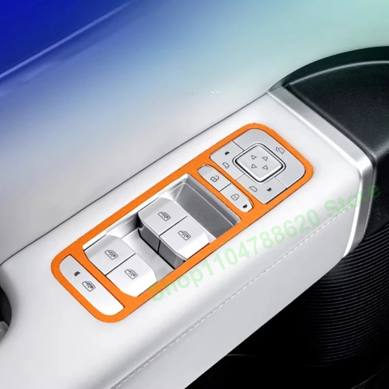 For Equation Leopard Titanium 7 Door Button Metal Decorative Sticker Accessories
