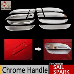 for Chevrolet Sail 2010-2015 Sail Classic Chrome Door Handles Covers Chevy Chromium Styling Car Accessories Stickers Car Styling