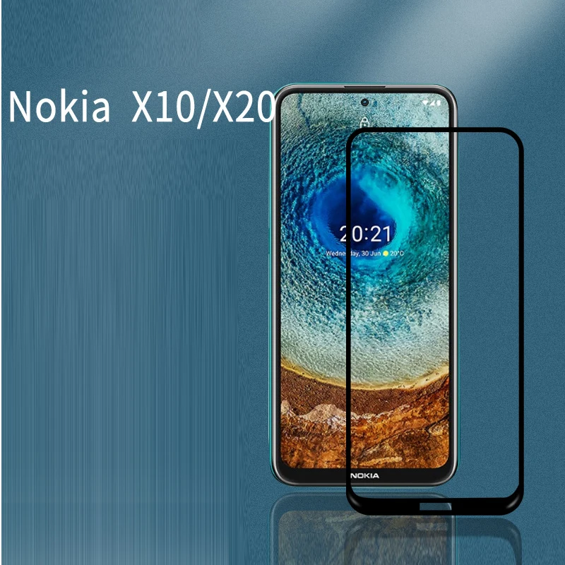 3PCS  Full Glue 3D Tempered Glass For Nokia X10 X20 X30 Screen Protectors For Nokia XR20 X100 Protective film