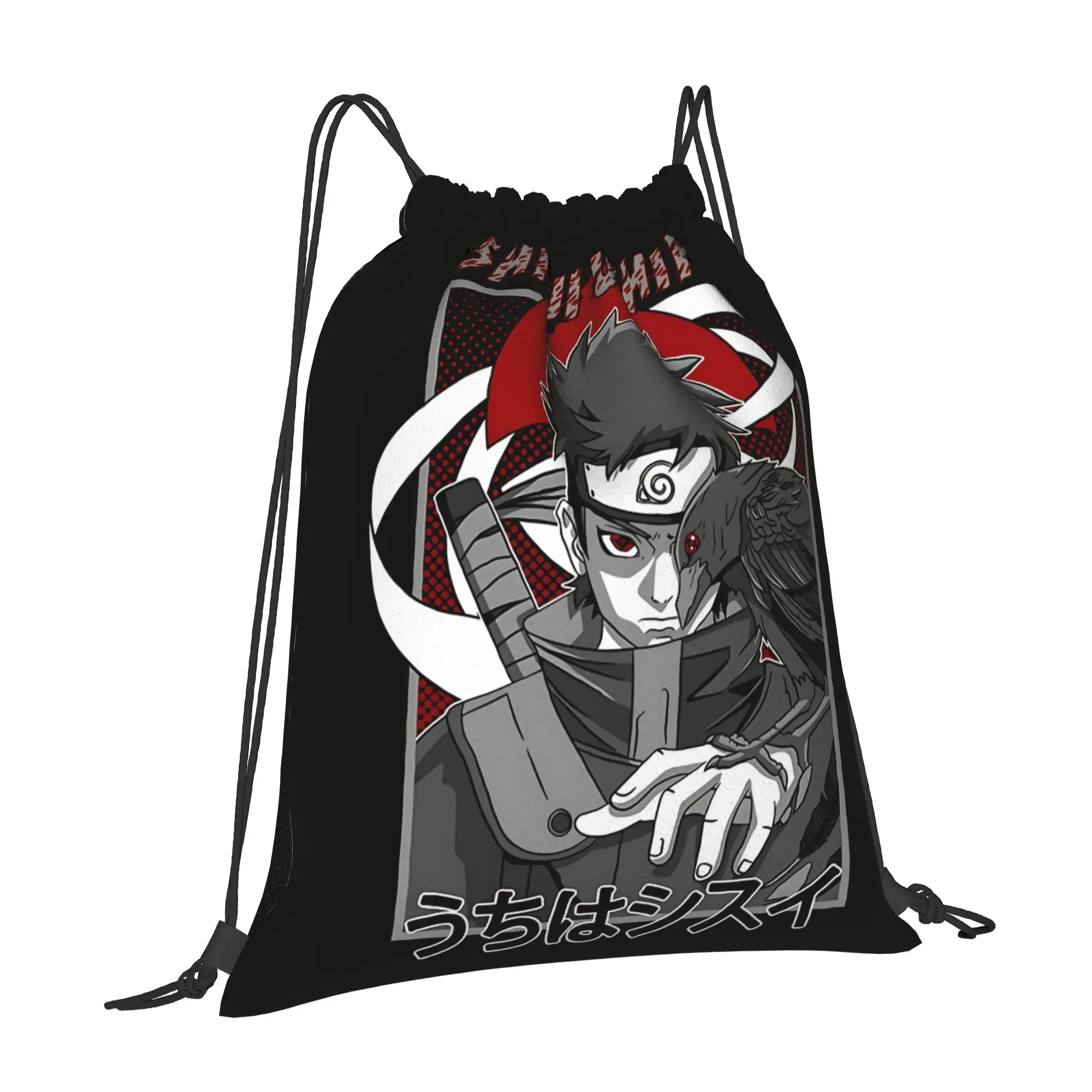 bag Pouch Naruto anime comic  Drawstring Bags Hiking Pouch Print Backpack Boy Girls School Shoe Bag