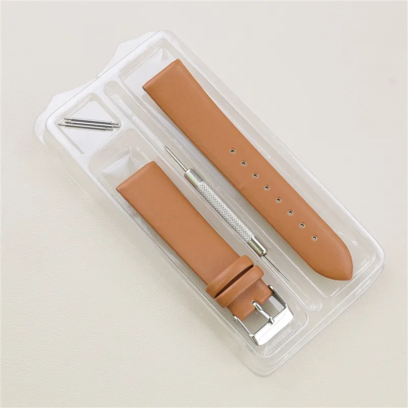 Good Quality Genuine smooth Leather Watch strap  8/10/12/14/16/18/19/20/22/24mm Wristwatches Watch Accessories