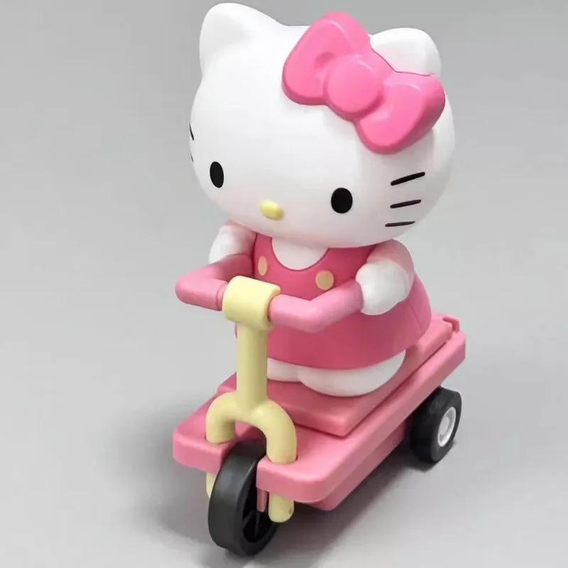 Figura de Hello Kitty, Scooter de Sanrio, Regalo de Moda, Figura de Juguete Articulada, Juguete Hecho a Mano, Juguete de Mesa, Regalo Festivo