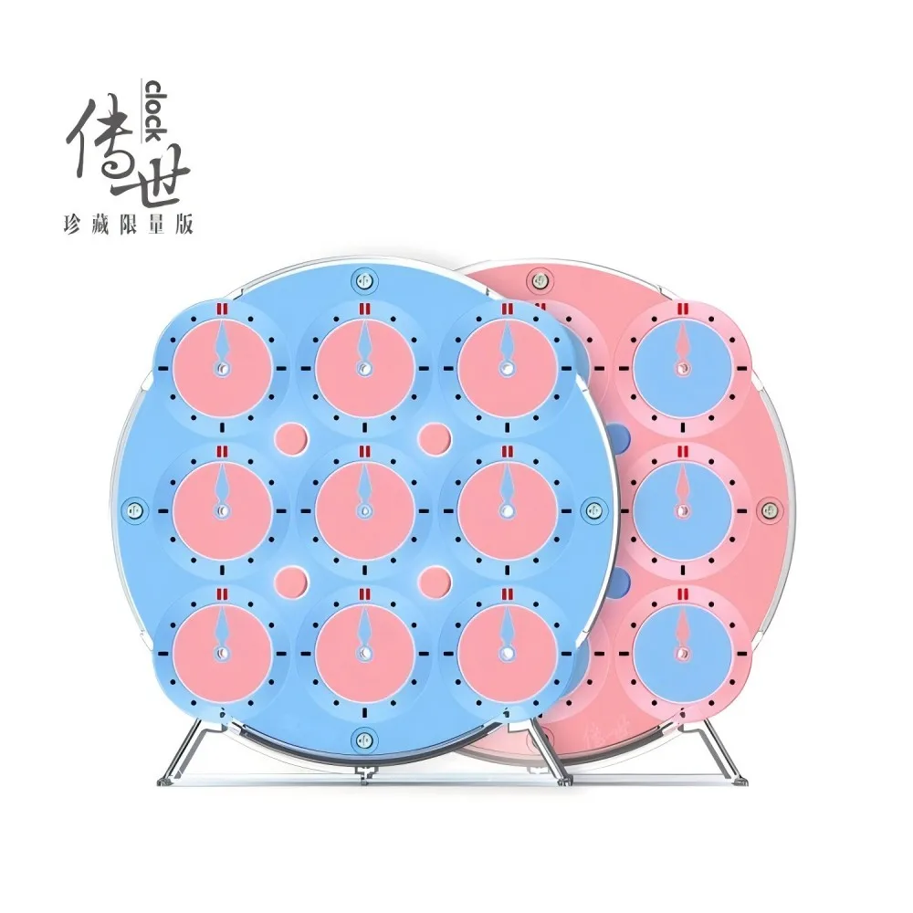 New Qiyi Clock Magnetic Puzzle Limited Edition Clock Magic Version Water Blue Coral Competition Dedicated  Column WCA