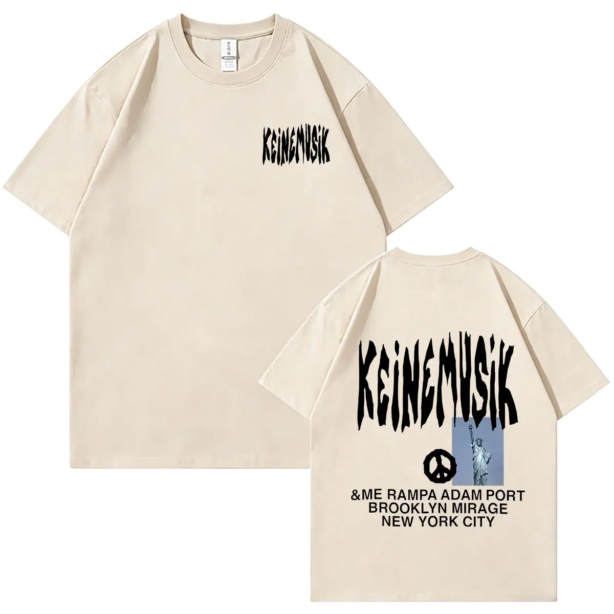Keinemusik X Pacha Vintage T Shirts Summer Men Women Fashion Oversized T-shirt Male Vintage Casual High Quality Soft Cotton Tees